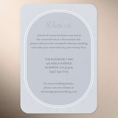 Grand Ampersand Wedding Enclosure Card, Gray, Pearl Shimmer Cardstock, Rounded