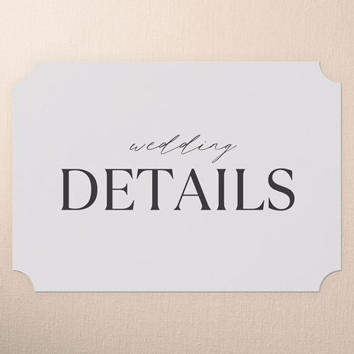 Official Headlines Wedding Enclosure Card, Beige, Pearl Shimmer Cardstock, Ticket