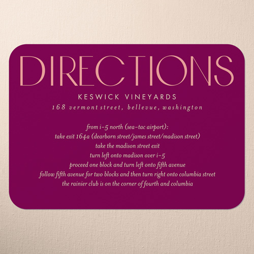 Chromatic Charm Wedding Enclosure Card, Pink, Matte, Signature Smooth Cardstock, Rounded