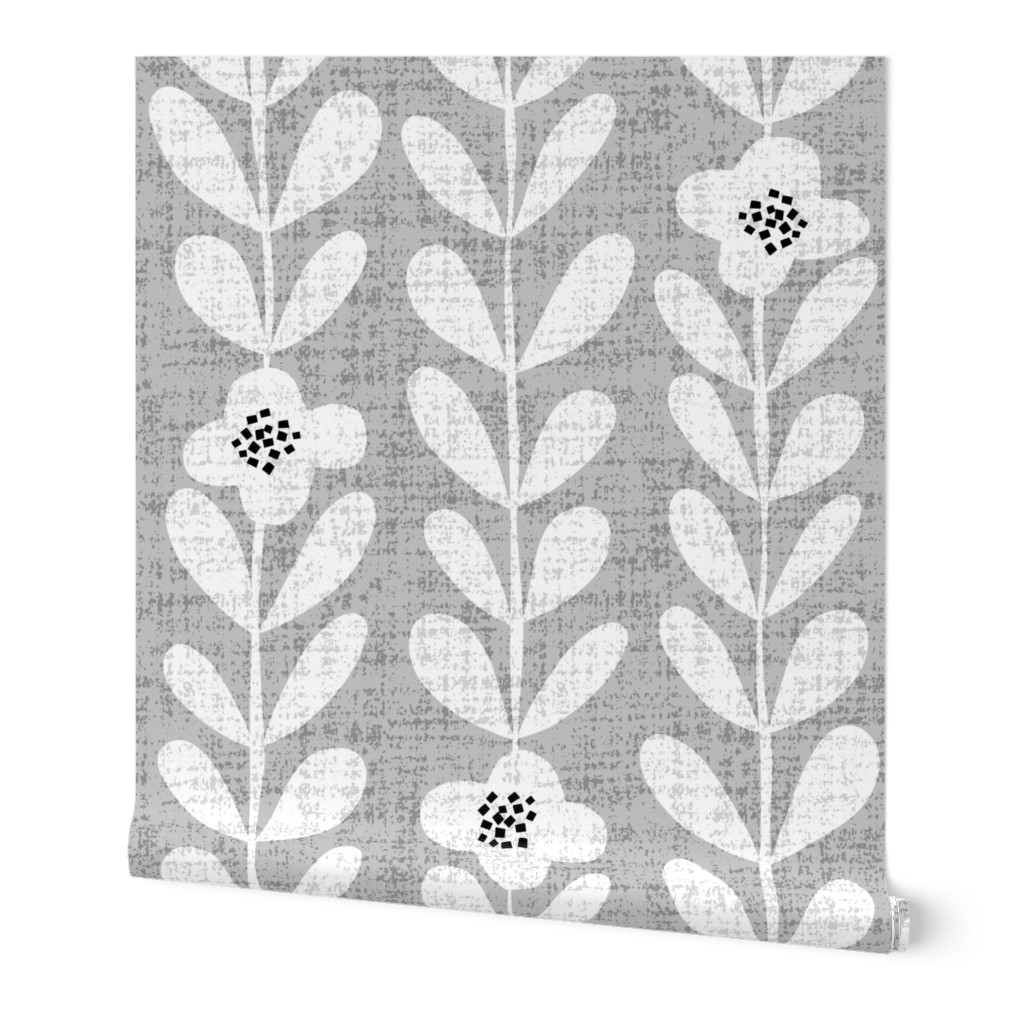 Zen Garden - Gray Wallpaper, 2'x12', Prepasted Removable Smooth, Gray