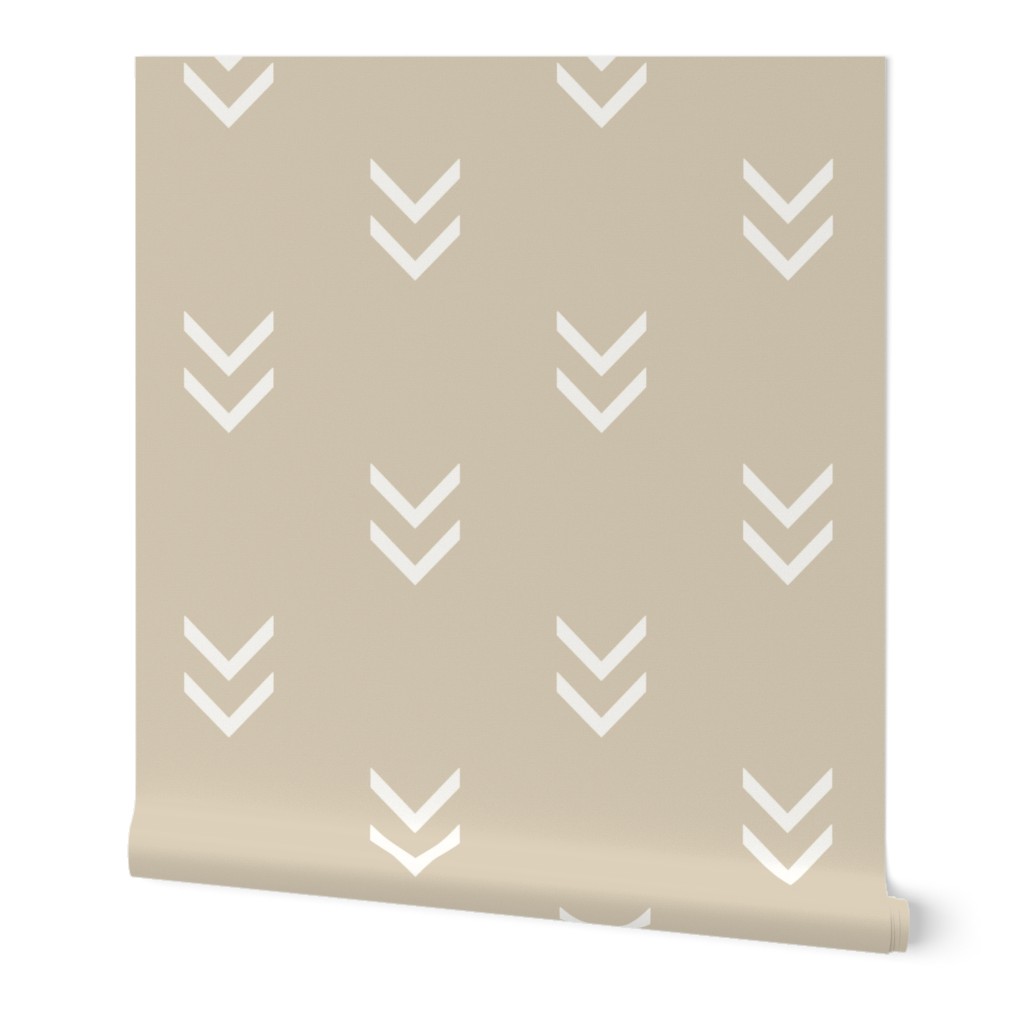 Direction - Neutral Wallpaper, 2'x3', Prepasted Removable Smooth, Beige