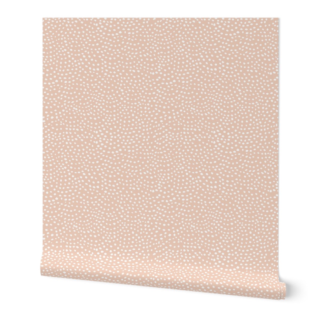 Jubilee Scalloping Dots Wallpaper, 2'x12', Prepasted Removable Smooth, Pink