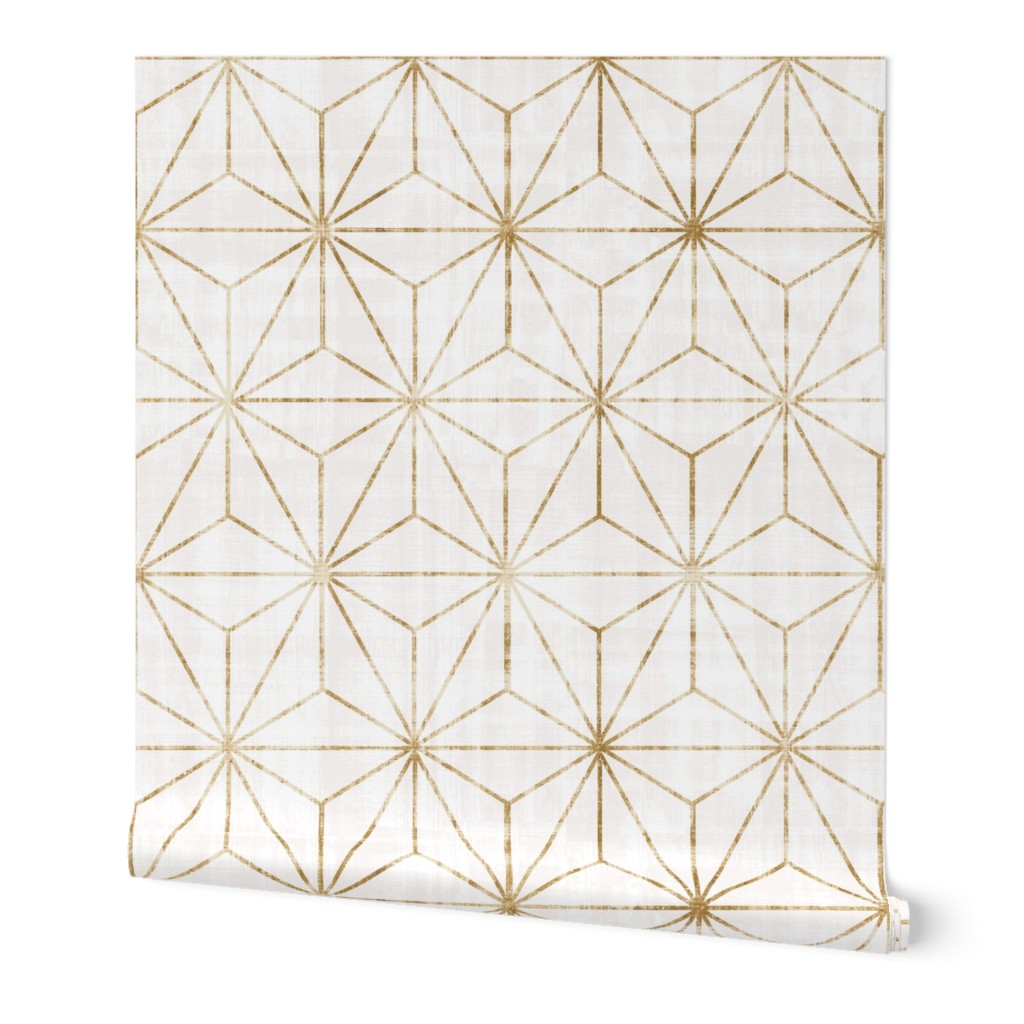 Star Geometric Wallpaper, 2'x9', Prepasted Removable Smooth, Yellow