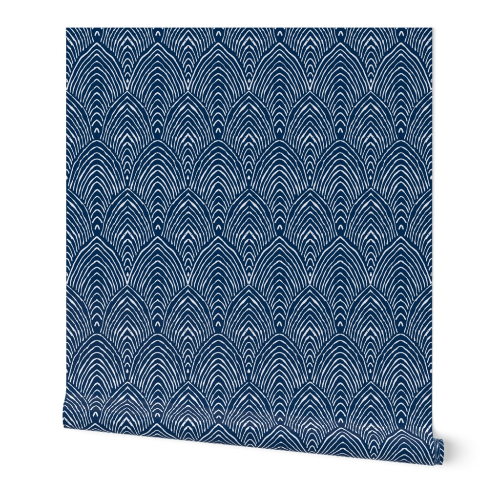 Mountains - Blue Wallpaper, 2'x12', Prepasted Removable Smooth, Blue