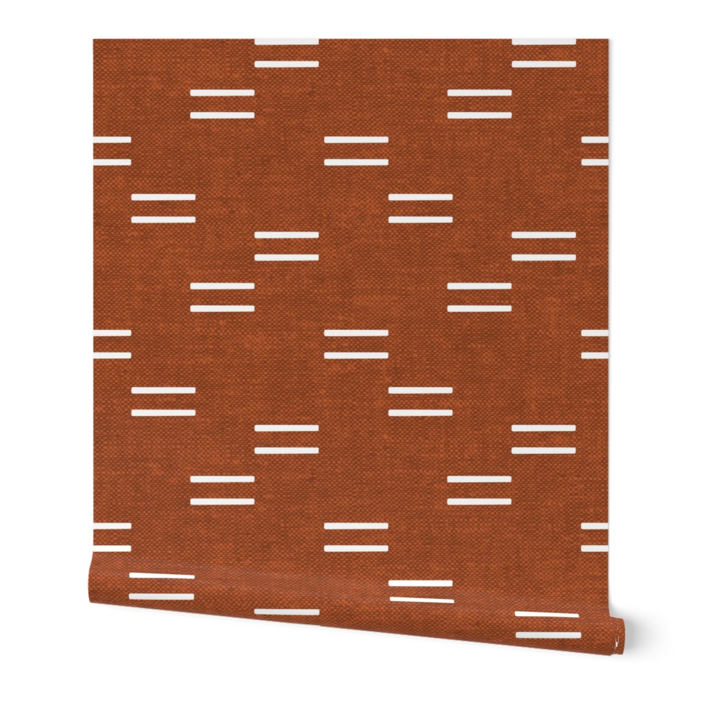 Double Dash Wallpaper, 2'x12', Prepasted Removable Smooth, Orange