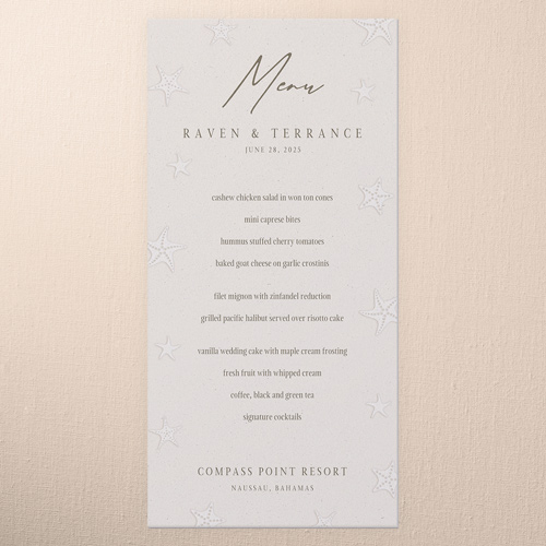 Regional Icons Wedding Menu, Pink, 4x8 Menu, Pearl Shimmer Cardstock, Square