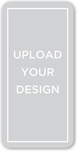 Upload Your Own Design Wedding Program, White, 4x8 Flat Program, Pearl Shimmer Cardstock, Rounded