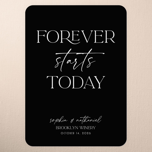 Soothing Showcase Wedding Menu, Black, 5x7 Flat Menu, Write Your Own Greeting, Standard Smooth Cardstock, Rounded, Black