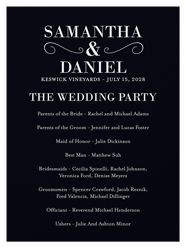 Black Wedding Programs Free Shipping Shutterfly