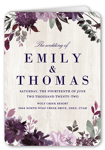 Purple Themed Wedding Programs