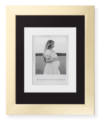 Simple Photo Frame Framed Print, Matte Gold, Contemporary, White, Black, Single piece, 8x10, White