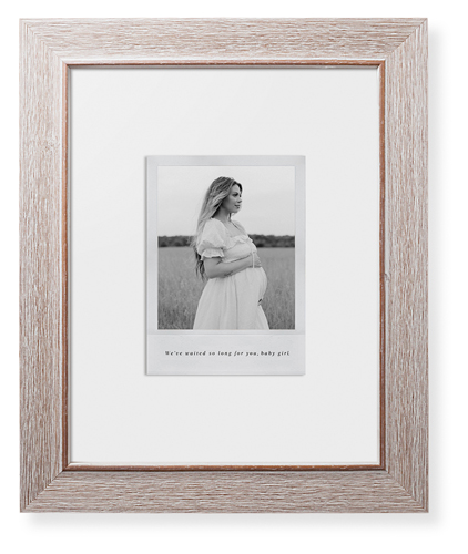 Simple Photo Frame Framed Print, Rustic, Modern, White, White, Single piece, 8x10, White, white