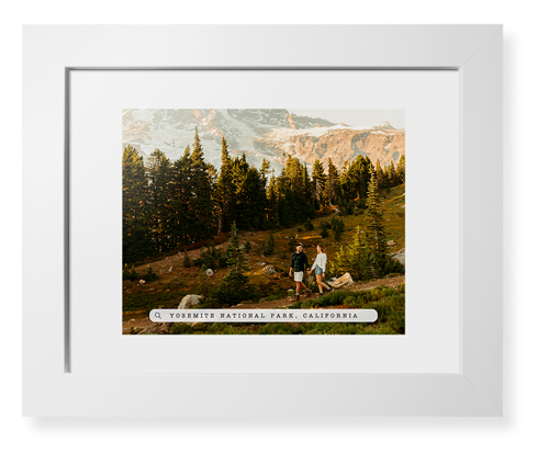 Travel Banner Framed Print, White, Contemporary, White, White, Single piece, 8x10, White, white