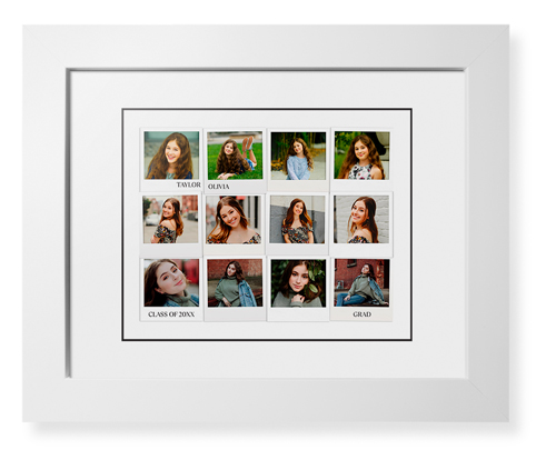 Photo Memories Framed Print, White, Contemporary, Black, White, Single piece, 8x10, White, white