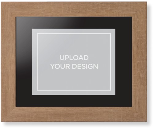 Upload Your Own Design Framed Print, Natural, Contemporary, Black, Black, Single piece, 8x10, Multicolor, multi