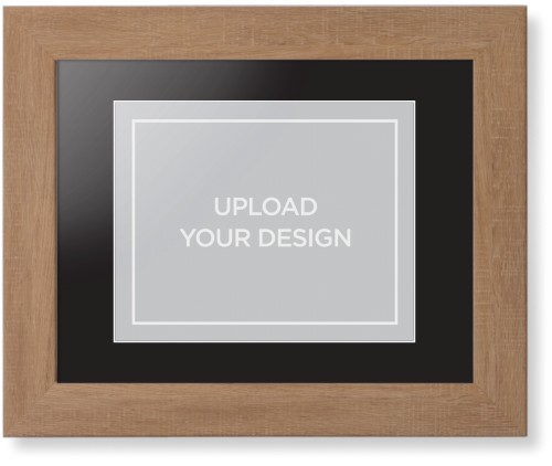 Upload Your Own Design Framed Print, Natural, Contemporary, White, Black, Single piece, 8x10, Multicolor