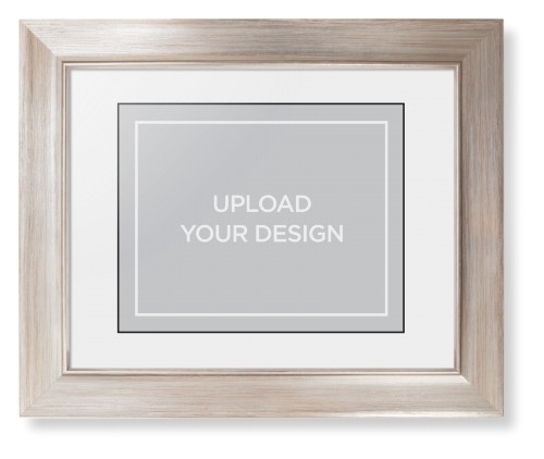 Upload Your Own Design Framed Print, Metallic, Modern, Black, White, Single piece, 8x10, Multicolor, multi