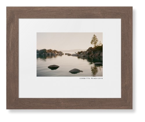 Modern Gallery Framed Print, Walnut, Contemporary, None, White, Single piece, 8x10, White, white