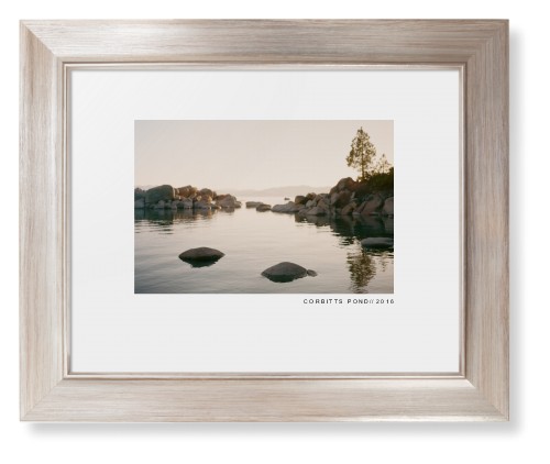 Modern Gallery Framed Print, Metallic, Modern, None, White, Single piece, 8x10, White