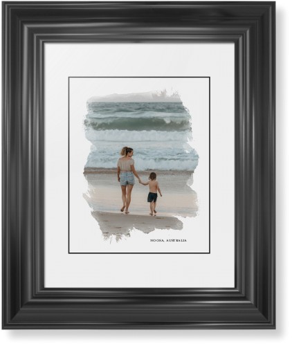Brushed Moments Framed Print, Black, Classic, Black, White, Single piece, 8x10, White, white