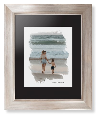 Brushed Moments Framed Print, Metallic, Modern, None, Black, Single piece, 8x10, White