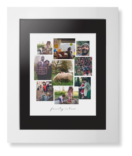 Gallery Collage of Nine Framed Print, White, Contemporary, White, Black, Single piece, 8x10, White