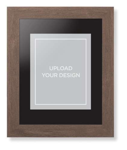 Upload Your Own Design Portrait Framed Print, Walnut, Contemporary, None, Black, Single piece, 8x10, Multicolor