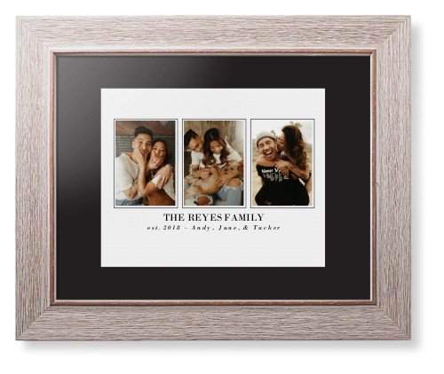 Classic Trio Framed Print, Rustic, Modern, Black, Black, Single piece, 8x10, White, white