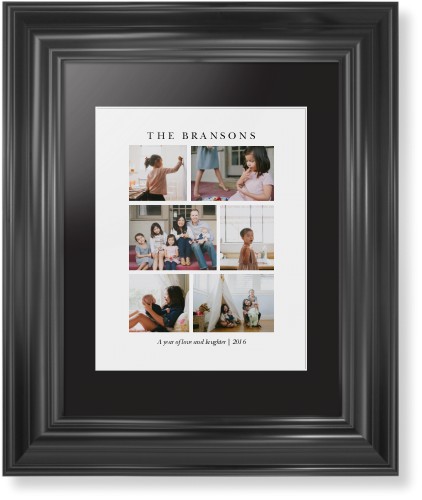 Gallery Montage of Memories Framed Print, Black, Classic, White, Black, Single piece, 8x10, White, white
