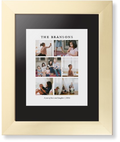Gallery Montage of Memories Framed Print, Matte Gold, Contemporary, Black, Black, Single piece, 8x10, White, white