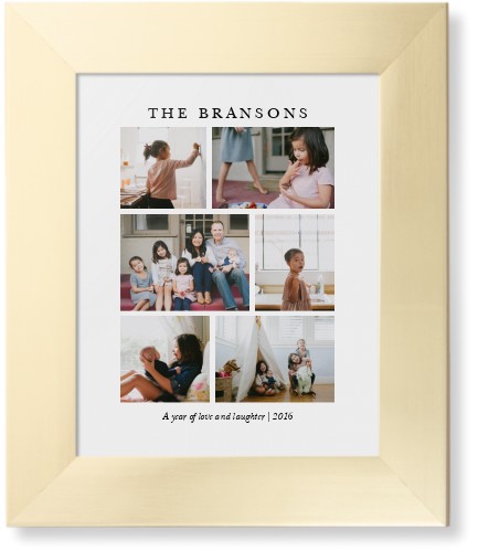 Gallery Montage of Memories Framed Print, Matte Gold, Contemporary, None, None, Single piece, 8x10, White