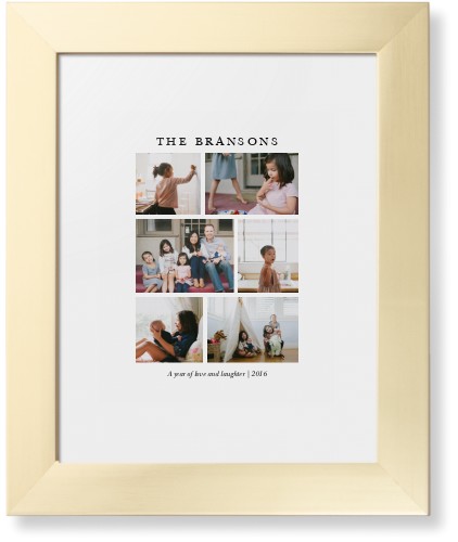 Gallery Montage of Memories Framed Print, Matte Gold, Contemporary, White, White, Single piece, 8x10, White, white