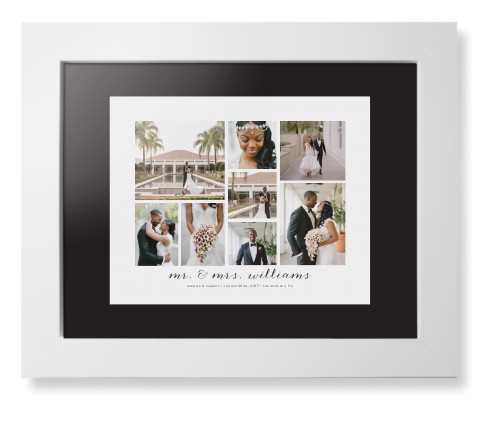 Clean Gallery Collage of Eight Framed Print, White, Contemporary, Black, Black, Single piece, 8x10, Multicolor, multi