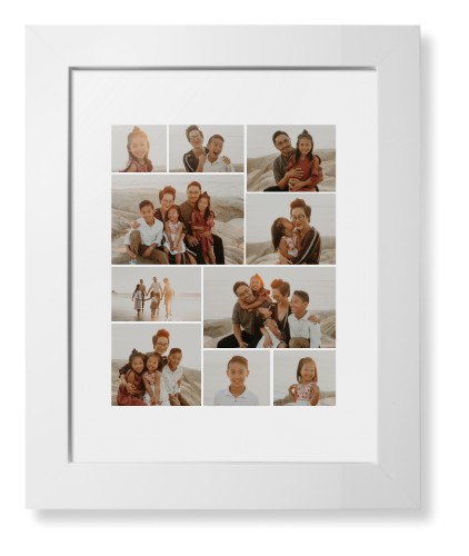 Gallery of Ten Framed Print, White, Contemporary, None, White, Single piece, 8x10, Multicolor
