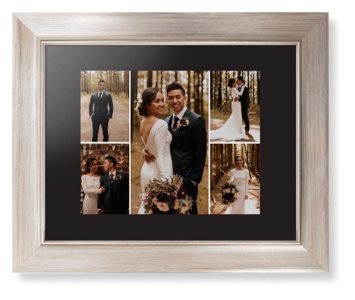 Gallery of Five Framed Print, Metallic, Modern, None, Black, Single piece, 8x10, Multicolor