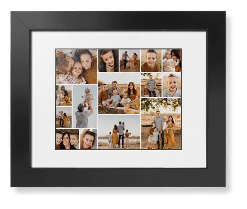 Gallery of Fifteen Framed Print, Black, Contemporary, Black, White, Single piece, 8x10, Multicolor