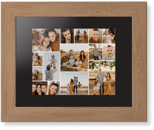 Gallery of Fifteen Framed Print, Natural, Contemporary, Black, Black, Single piece, 8x10, Multicolor
