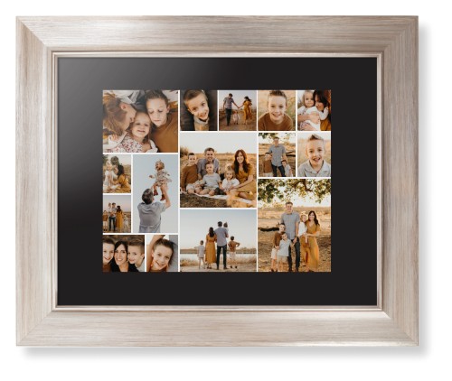 Gallery of Fifteen Framed Print, Metallic, Modern, Black, Black, Single piece, 8x10, Multicolor, multi