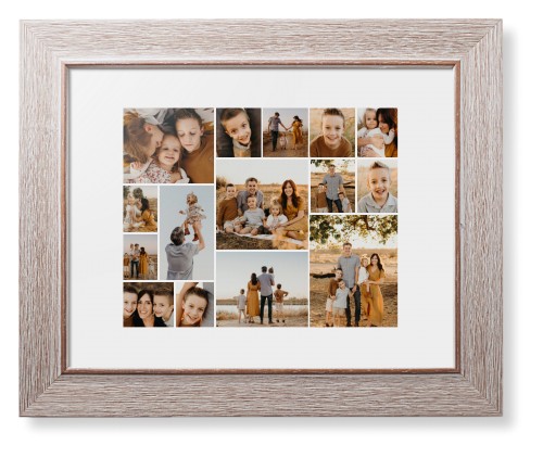 Gallery of Fifteen Framed Print, Rustic, Modern, None, White, Single piece, 8x10, Multicolor, multi