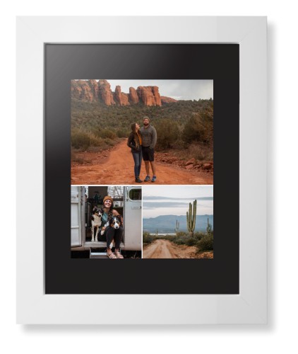 Gallery of Three Portrait Framed Print, White, Contemporary, Black, Black, Single piece, 8x10, Multicolor, multi