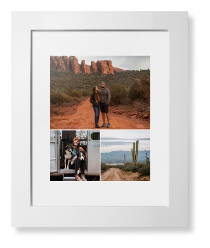 Gallery of Three Portrait Framed Print, White, Contemporary, White, White, Single piece, 8x10, Multicolor, multi