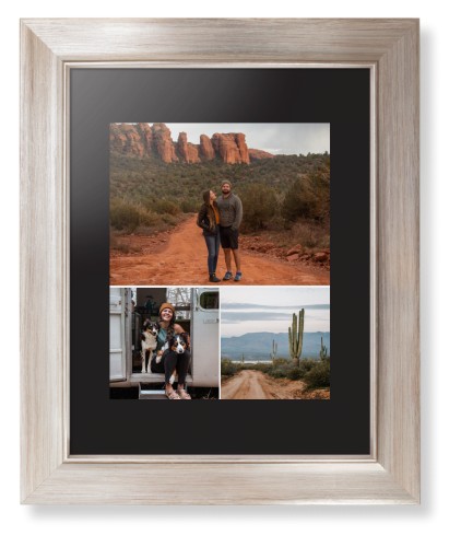 Gallery of Three Portrait Framed Print, Metallic, Modern, Black, Black, Single piece, 8x10, Multicolor, multi