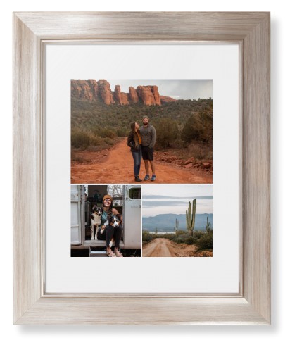 Gallery of Three Portrait Framed Print, Metallic, Modern, White, White, Single piece, 8x10, Multicolor, multi