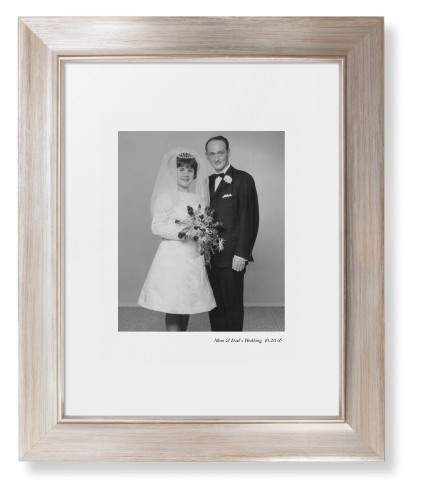 Modern Gallery of One Portrait Framed Print, Metallic, Modern, None, White, Single piece, 8x10, Multicolor, multi