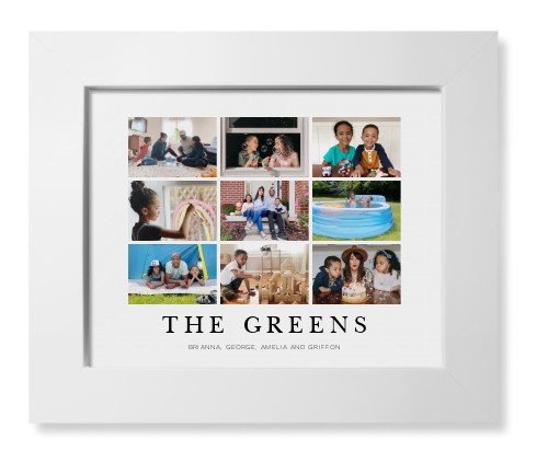 Modern Grid Gallery of Nine Framed Print, White, Contemporary, None, None, Single piece, 8x10, Multicolor