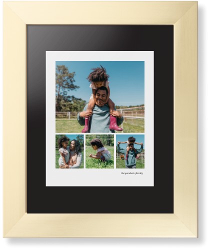 Modern Hero Gallery Of Four Portrait Framed Print, Matte Gold, Contemporary, Black, Black, Single piece, 8x10, Multicolor
