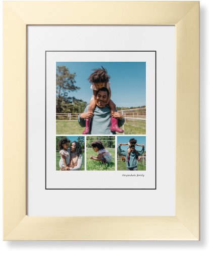 Modern Hero Gallery Of Four Portrait Framed Print, Matte Gold, Contemporary, Black, White, Single piece, 8x10, Multicolor, multi