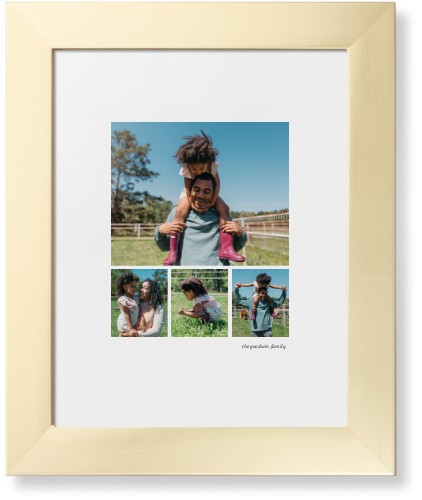 Modern Hero Gallery Of Four Portrait Framed Print, Matte Gold, Contemporary, White, White, Single piece, 8x10, Multicolor, multi