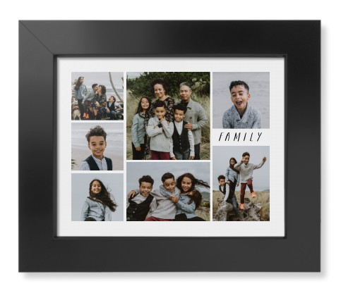 Rustic Picture Gallery Collage Of Seven Framed Print, Black, Contemporary, None, None, Single piece, 8x10, Multicolor