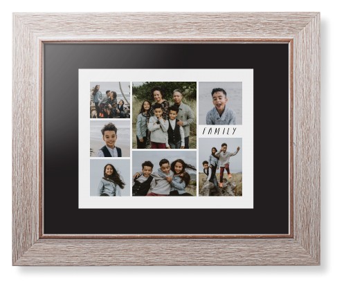 Rustic Picture Gallery Collage Of Seven Framed Print, Rustic, Modern, None, Black, Single piece, 8x10, Multicolor, multi